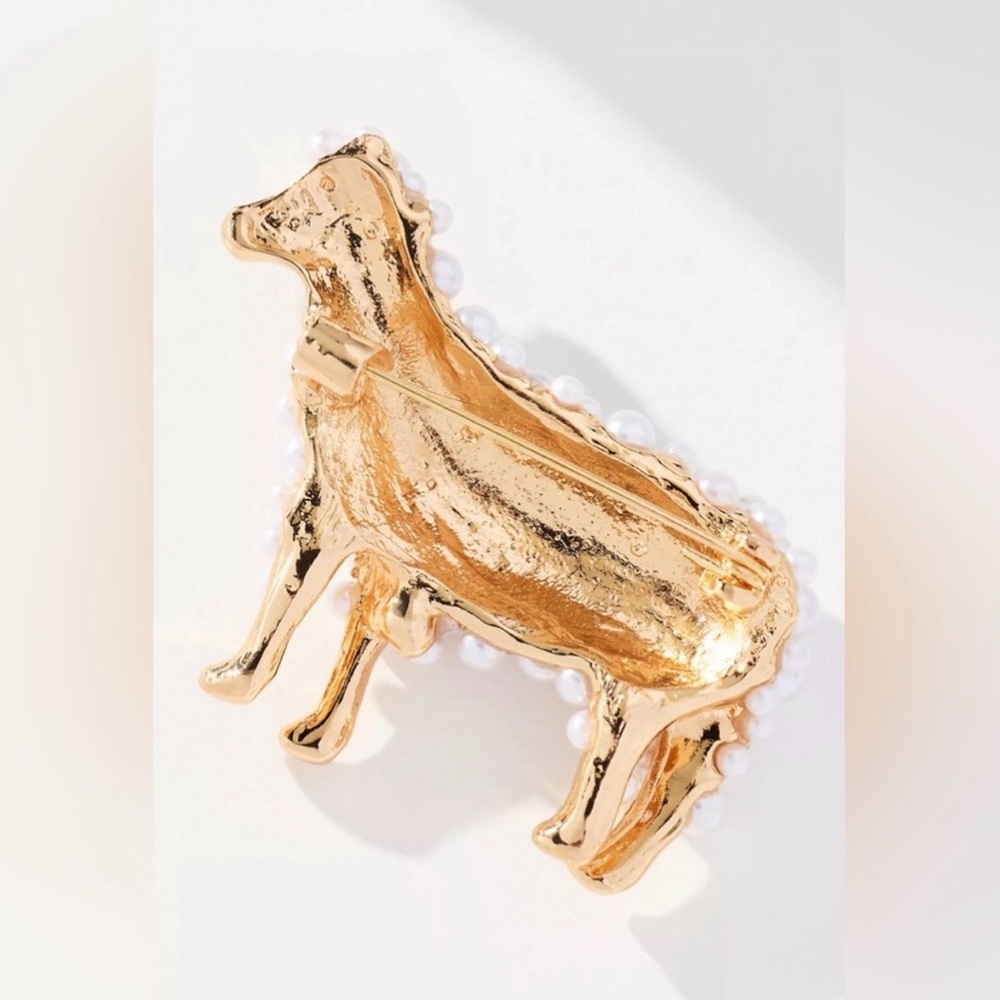 Pearled Sheep Brooch - Picture 2 of 3